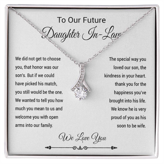 To Our Future Daughter In Law Necklace, Daughter In Law Into Family, Wedding