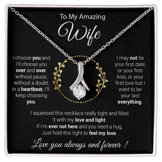 To My Wife Necklace, Mother's Day Gift from Husband, Wife Birthday Gift