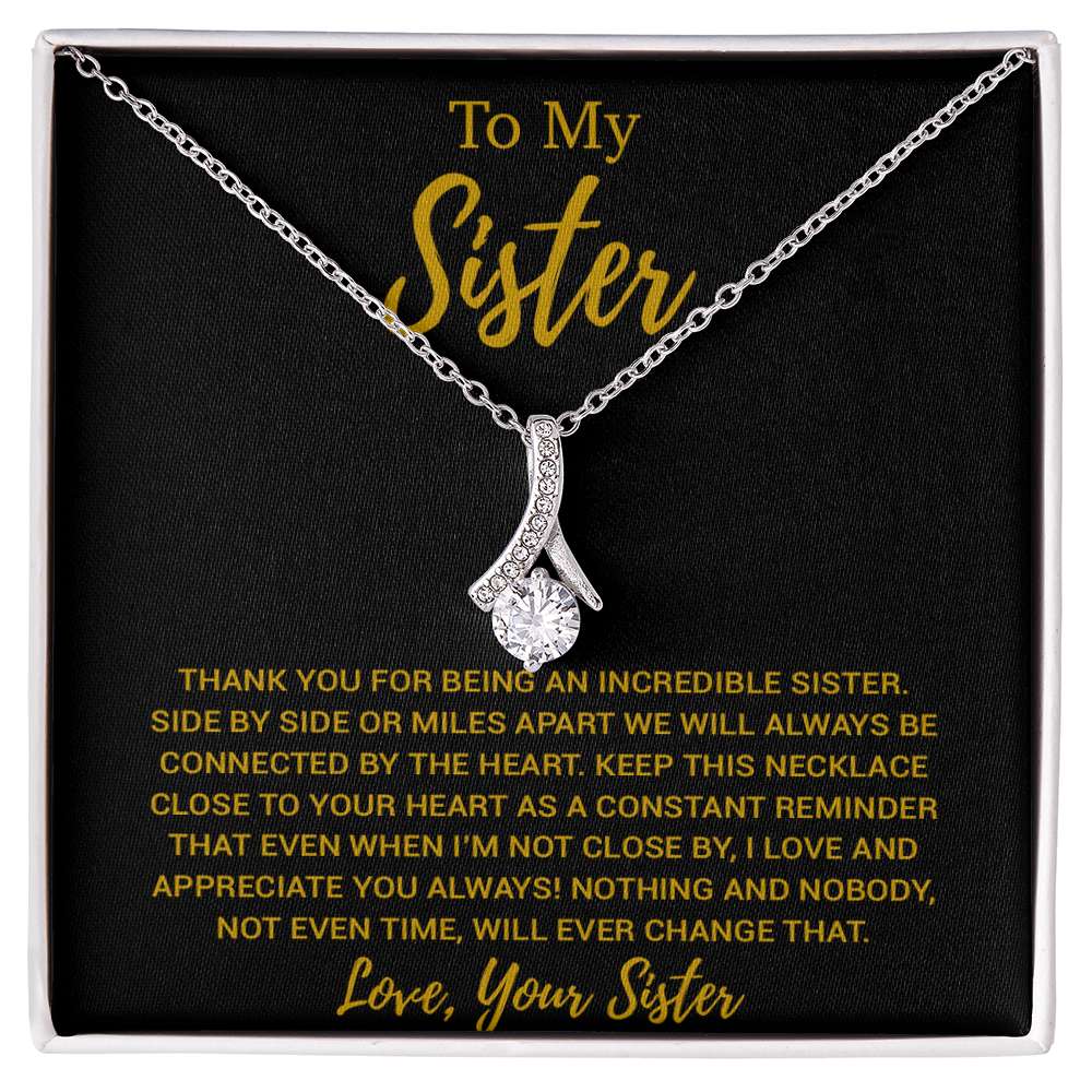 To My Sister Necklace, Brother to Sister, Birthday gift For Sister from Brother