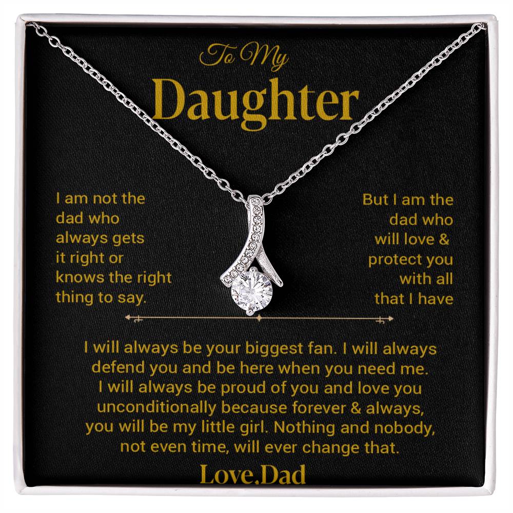 To My Daughter Necklace, Gift for Daughter from Dad, Father Daughter Necklace 21_11_Gold