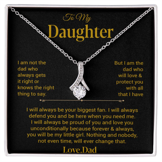 To My Daughter Necklace, Gift for Daughter from Dad, Father Daughter Necklace 21_11_Gold