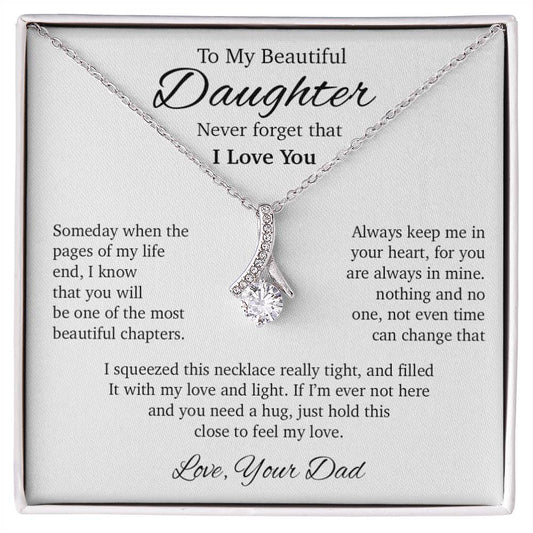 To My Daughter Necklace, Daughter Gift, Gift From Dad, Gift For Her_1