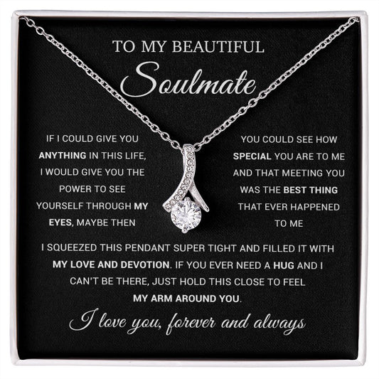 To My Beautiful Soulmate Necklace, Gift for Wife, Girlfriend, Anniversary Gift