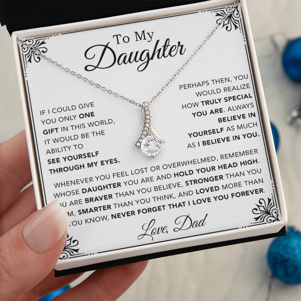 To My Daughter Necklace, Gift for Daughter from Dad, Father Daughter Necklace 1_12