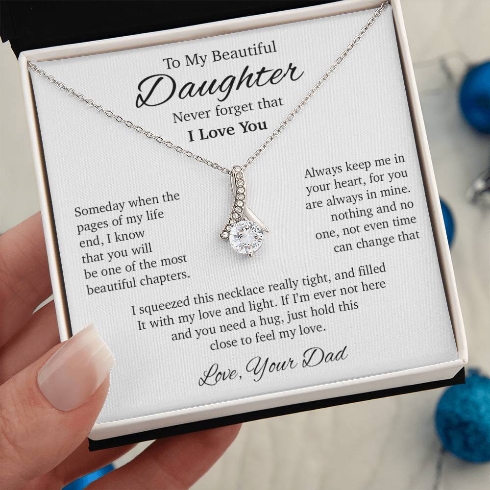 To My Daughter Necklace, Daughter Gift, Gift From Dad, Gift For Her_1