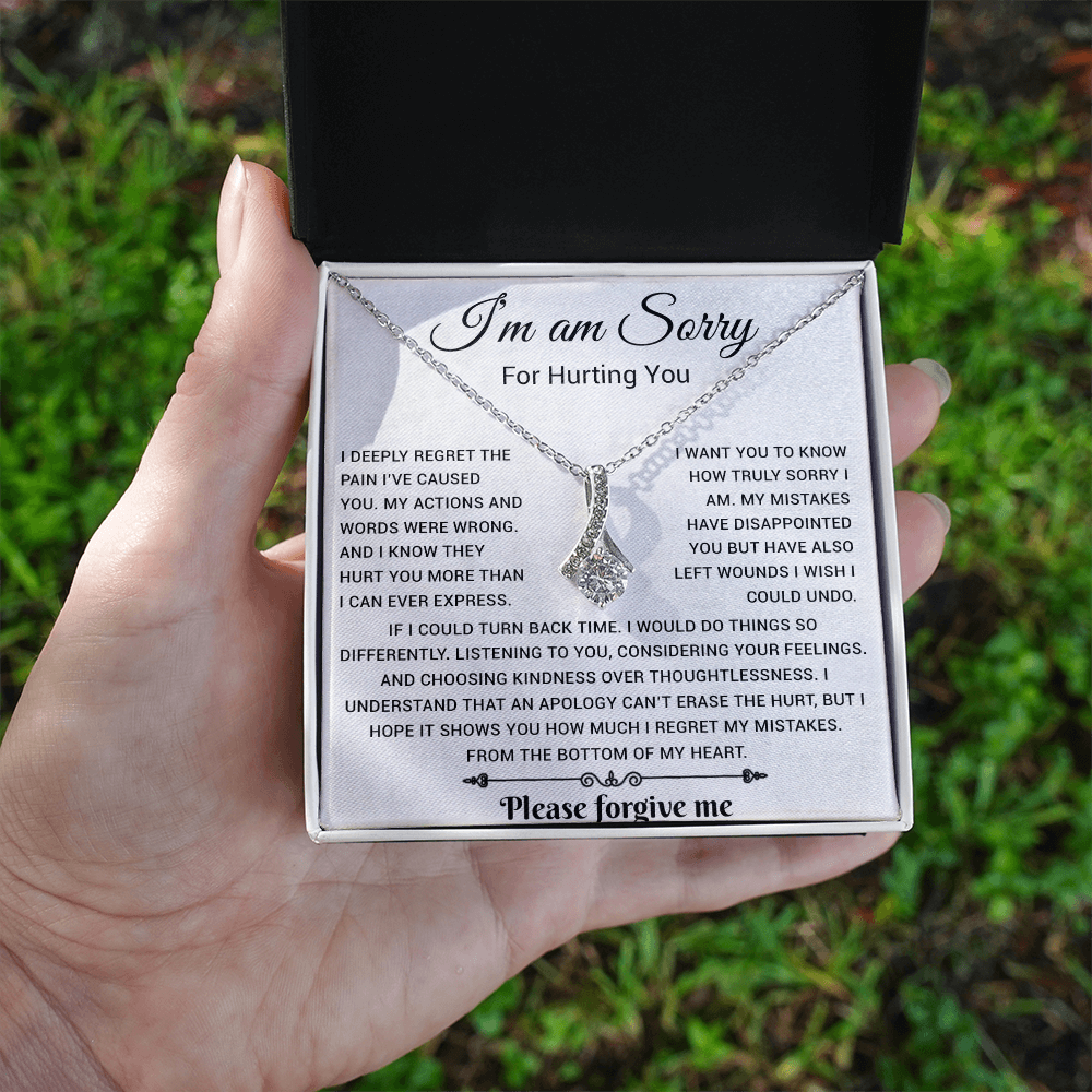 I'm Sorry Gift For Wife Necklace, Sorry Gift for Girlfriend, Forgiveness Gift