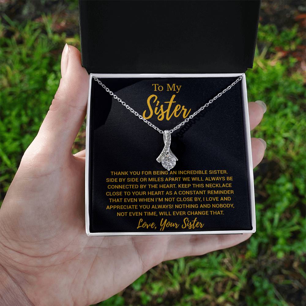 To My Sister Necklace, Brother to Sister, Birthday gift For Sister from Brother