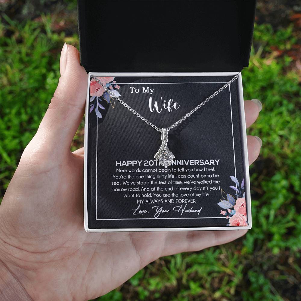 20th Anniversary Gift For Wife Necklace, 20 Year Anniversary, 20th Wedding Gift