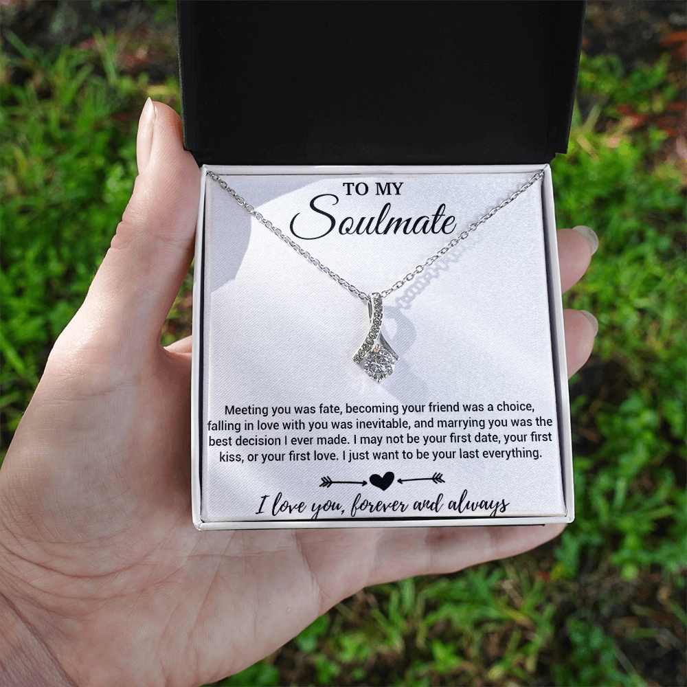 To My Soulmate Necklace, Soulmate Gift, Soulmate Jewelry Anniversary