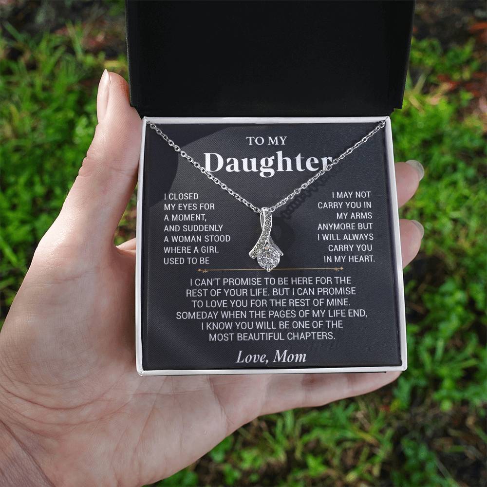 To My Daughter Necklace, Gift For Daughter From Mom, Daughter Mother Necklace99