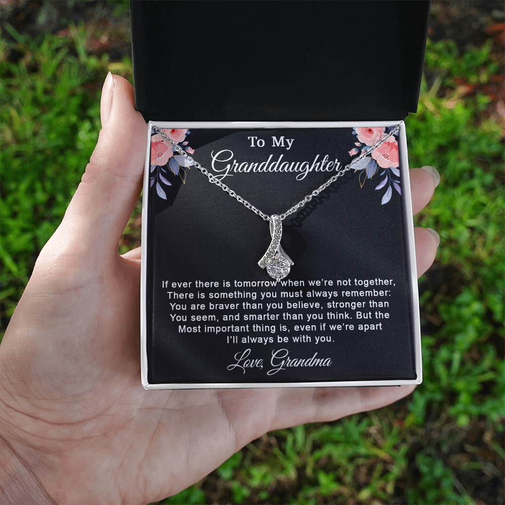 To My Granddaughter Necklace, Granddaughter Gifts From Grandma and Grandpa