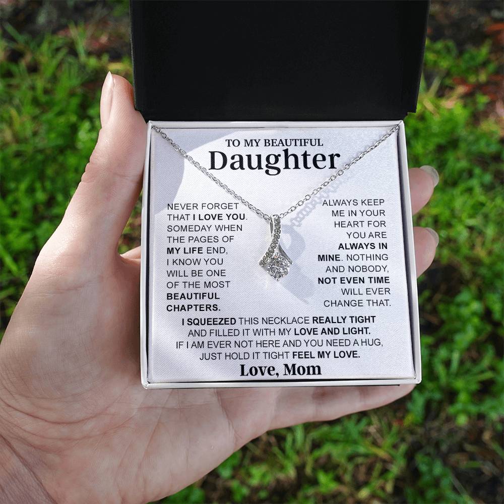 To My Daughter Necklace, Gift From Mom For Daughter, Gift Birthday, Christmas