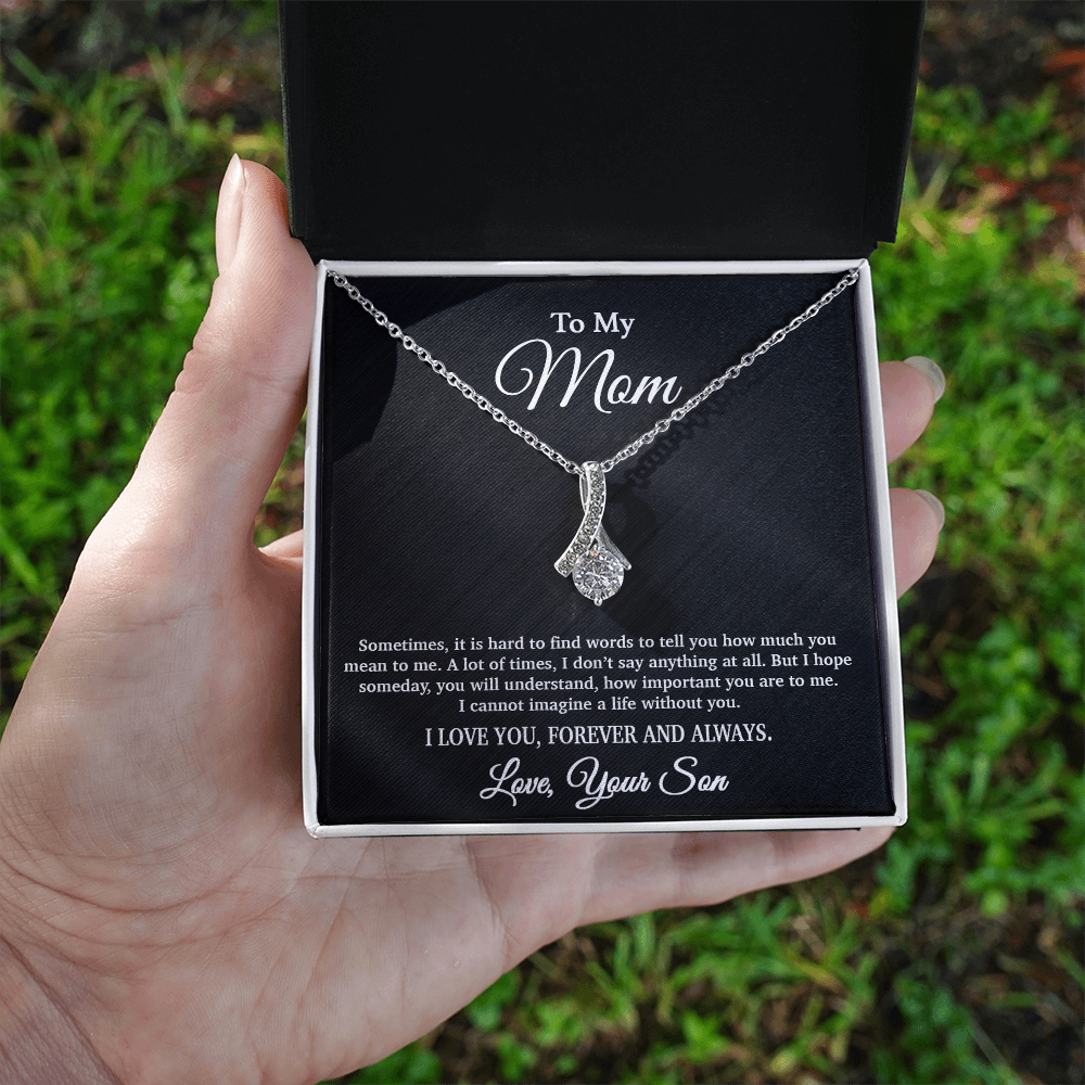 To My Mom Necklace, Gift From Son For Birthday, Mother's Day Gift