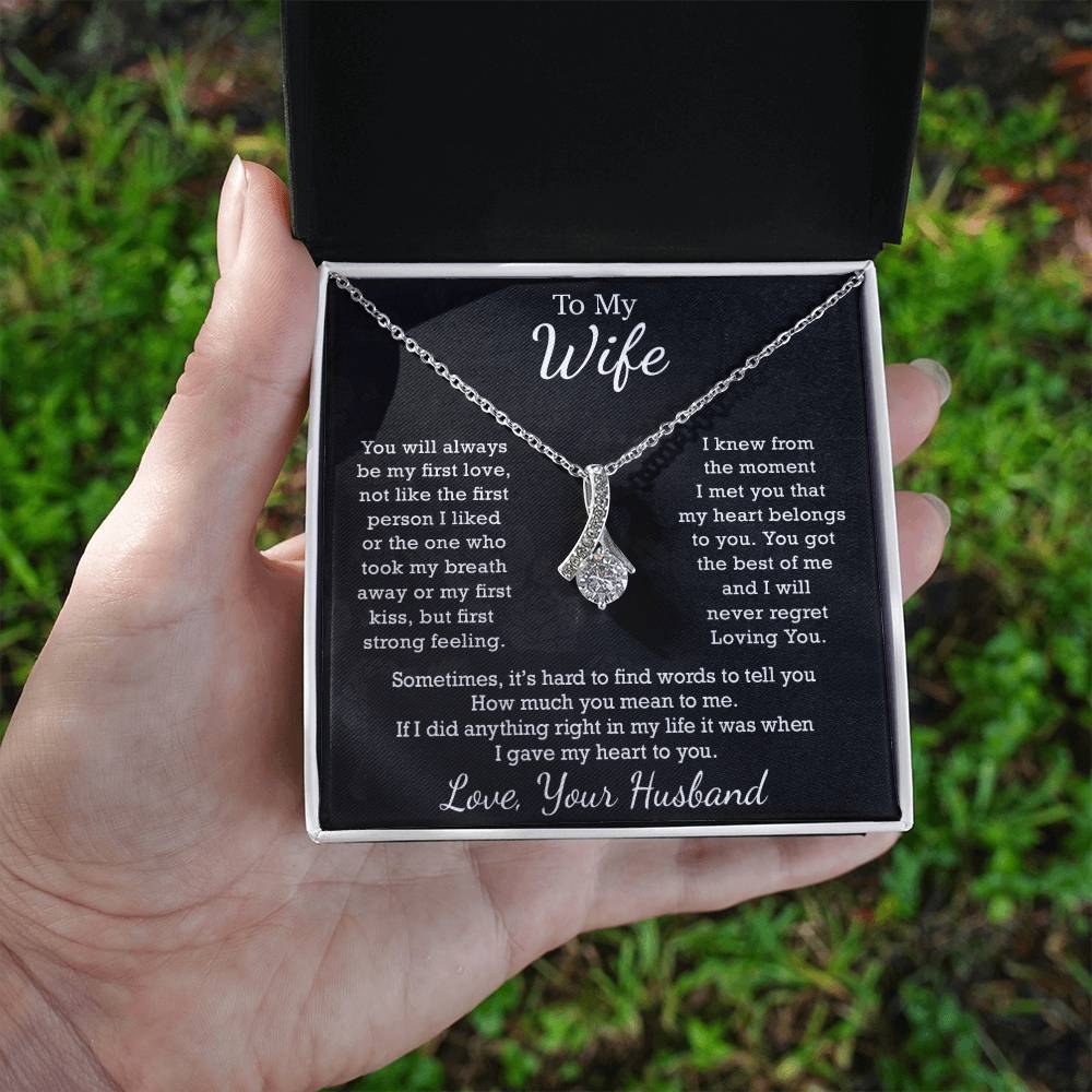 To My Wife Necklace, Gift from Husband, Gift for Wife Birthday, Anniversary Gift