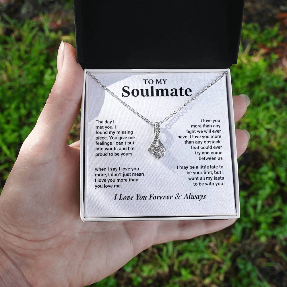 To My Soulmate Necklace, Gift for Wife, Girlfriend, Anniversary Gift, Christmas