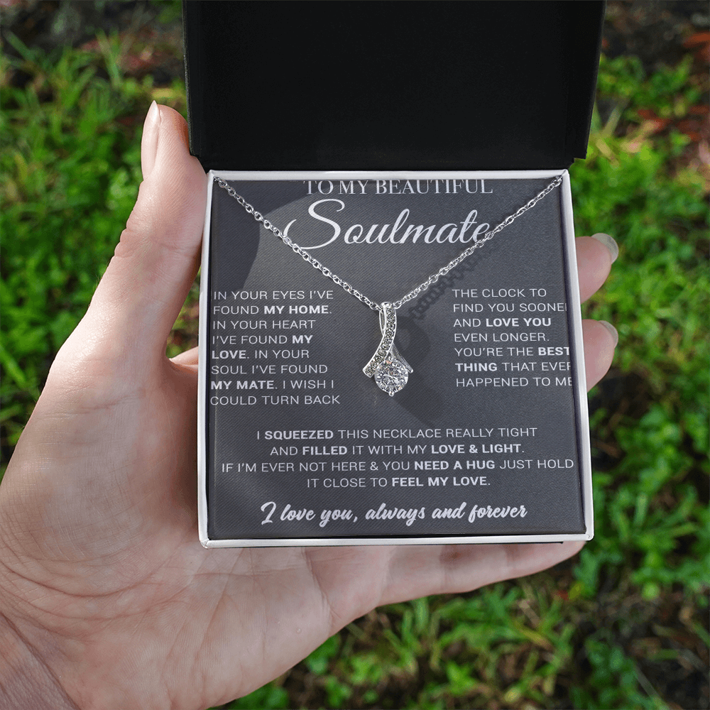 To My Soulmate Necklace, Gift For Wife Girlfriend From Husband, Valentines Day