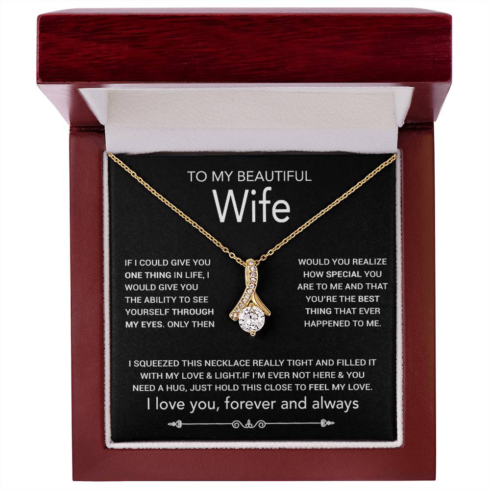 To My Wife Necklace, Christmas Gifts For Women, Anniversary Gift For Wife 8_10_Black