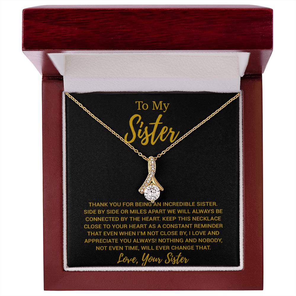 To My Sister Necklace, Brother to Sister, Birthday gift For Sister from Brother