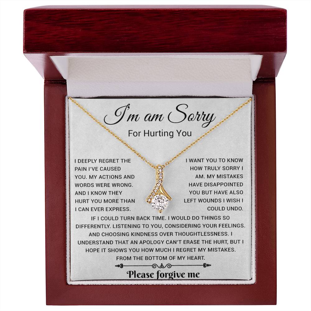 I'm Sorry Gift For Wife Necklace, Sorry Gift for Girlfriend, Forgiveness Gift