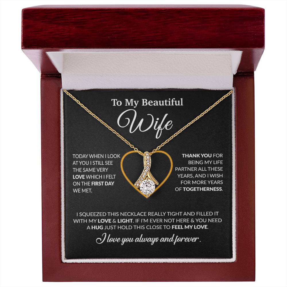 To My Wife Necklace, Christmas Gifts For Women, Anniversary Gift For Wife 9_12_Black
