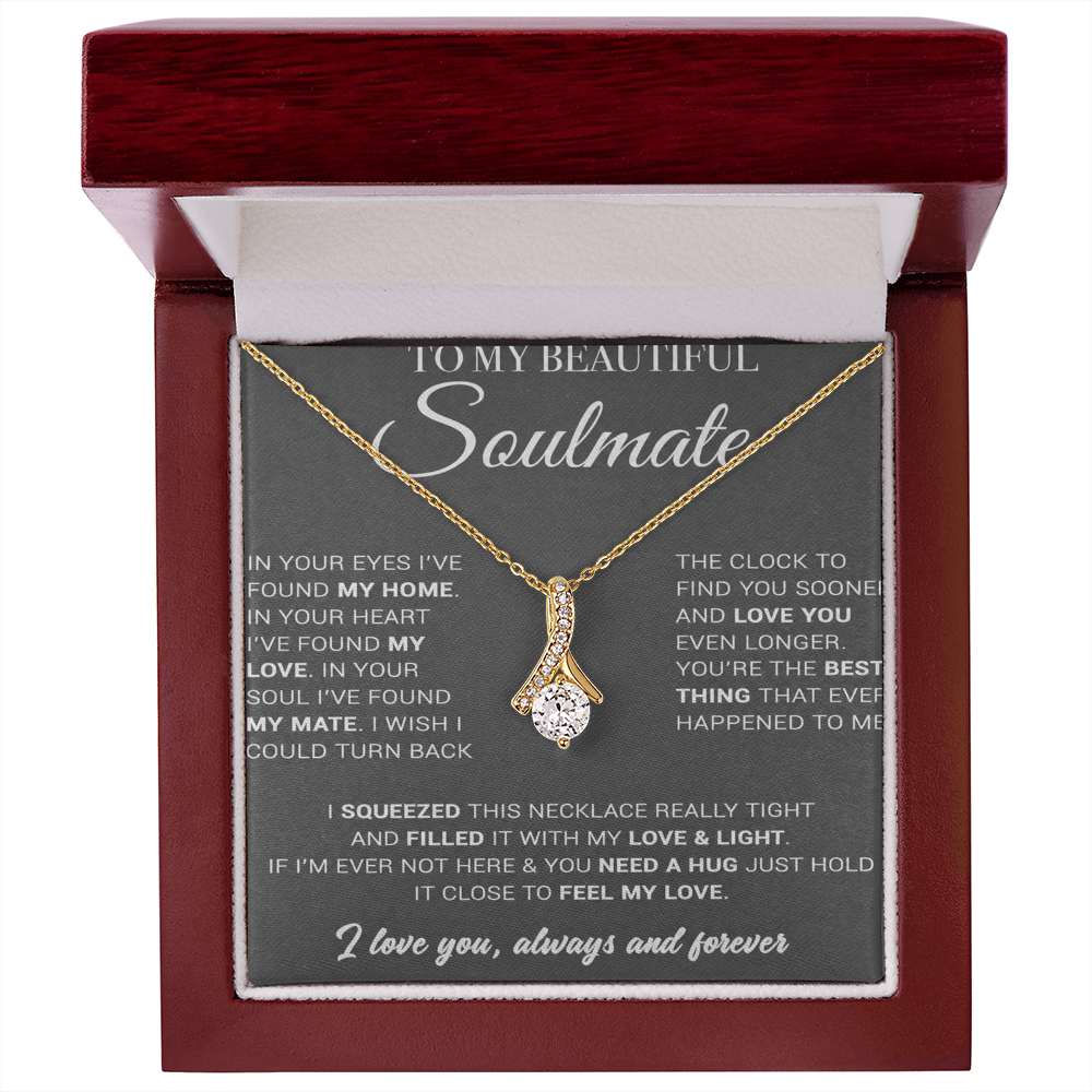 To My Soulmate Necklace, Gift For Wife Girlfriend From Husband, Valentines Day