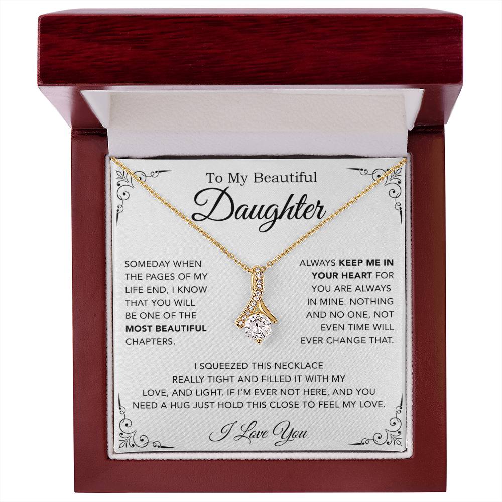 To My Daughter Necklace, Gift from Mother Father Daughter, Christmas Gift