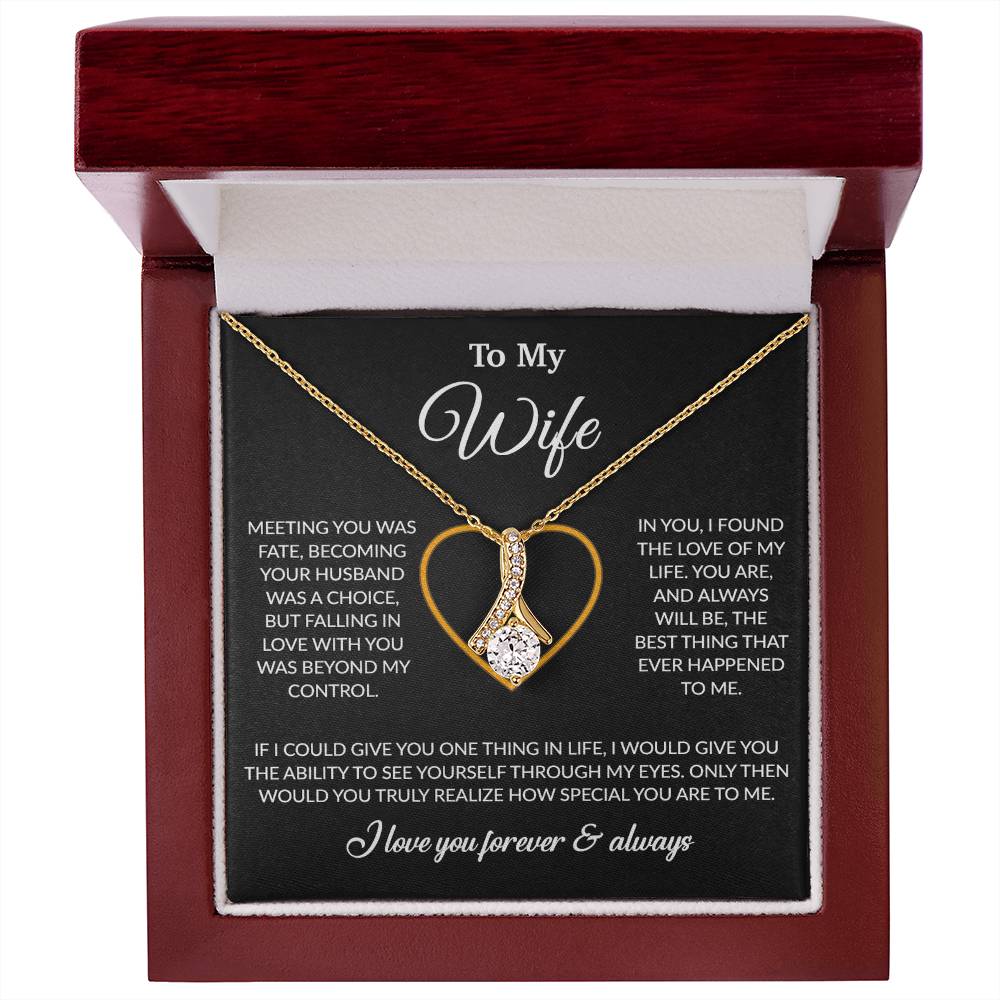 To My Wife Necklace, Gift For Wife, Anniversary Gift For Wife, Necklace For Wife 25_2_Black