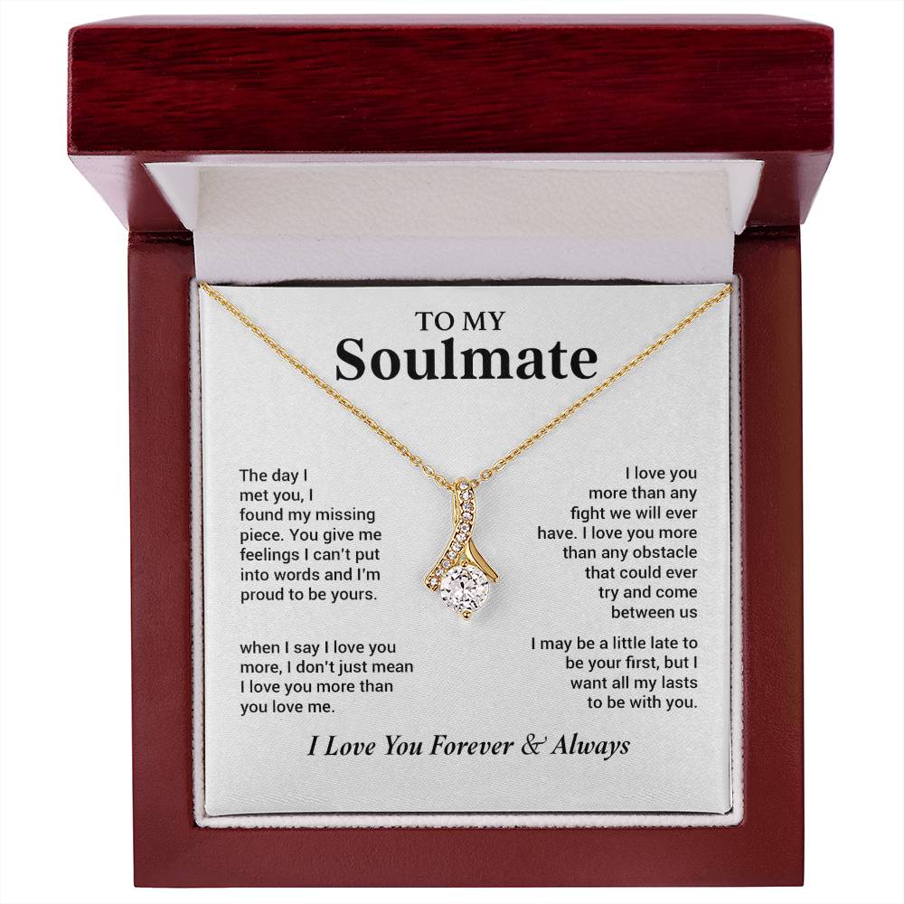 To My Soulmate Necklace, Gift for Wife, Girlfriend, Anniversary Gift, Christmas
