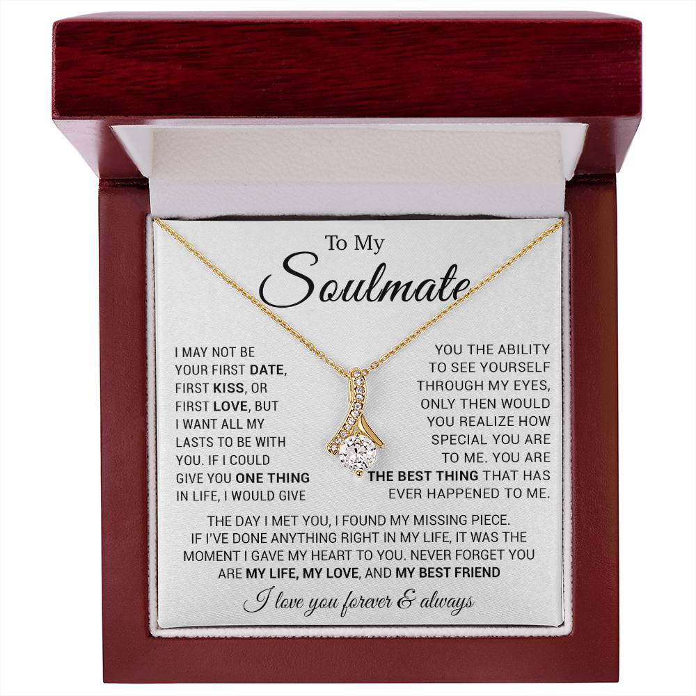 To My Soulmate Necklace,Birthday Gift for Girlfriend, Necklace for Wife, Gift for Future Wife's