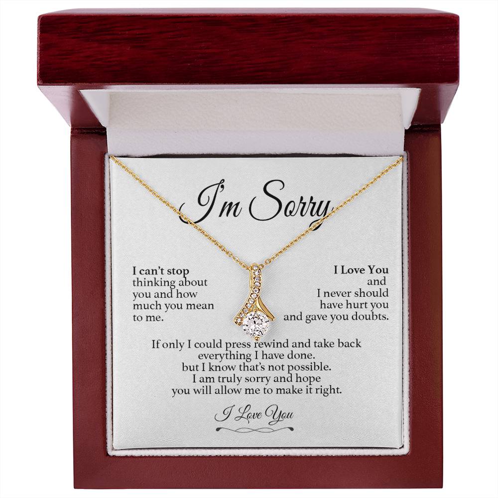 I'm Sorry Necklace, Apology Gift For Her, Forgiveness Gift, I'm Sorry Gift