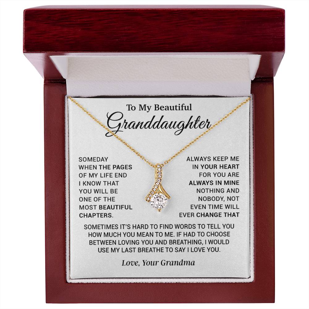To My Granddaughter Necklace, Xmas Birthday Gift For Granddaughter from Grandma