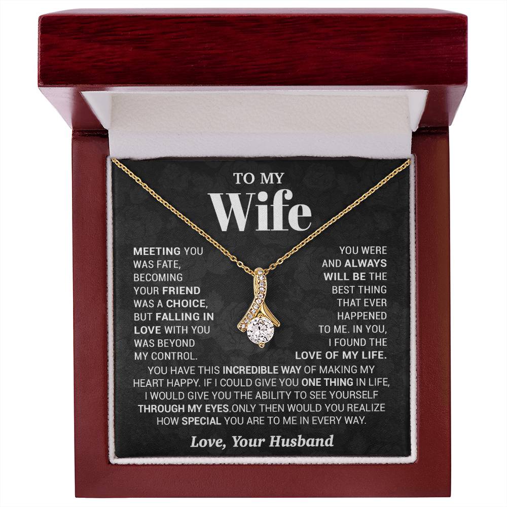 To My Wife Necklace, Meeting You Was Fate Love, Your Husband, Best Necklace