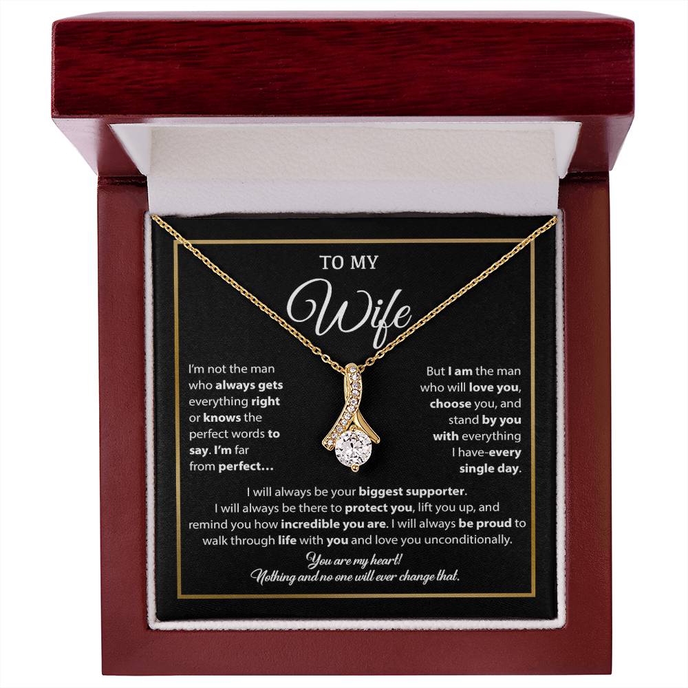 To My Wife Necklace, Gift For Wife, Anniversary Gift For Wife, Necklace For Wife 5_1_Black