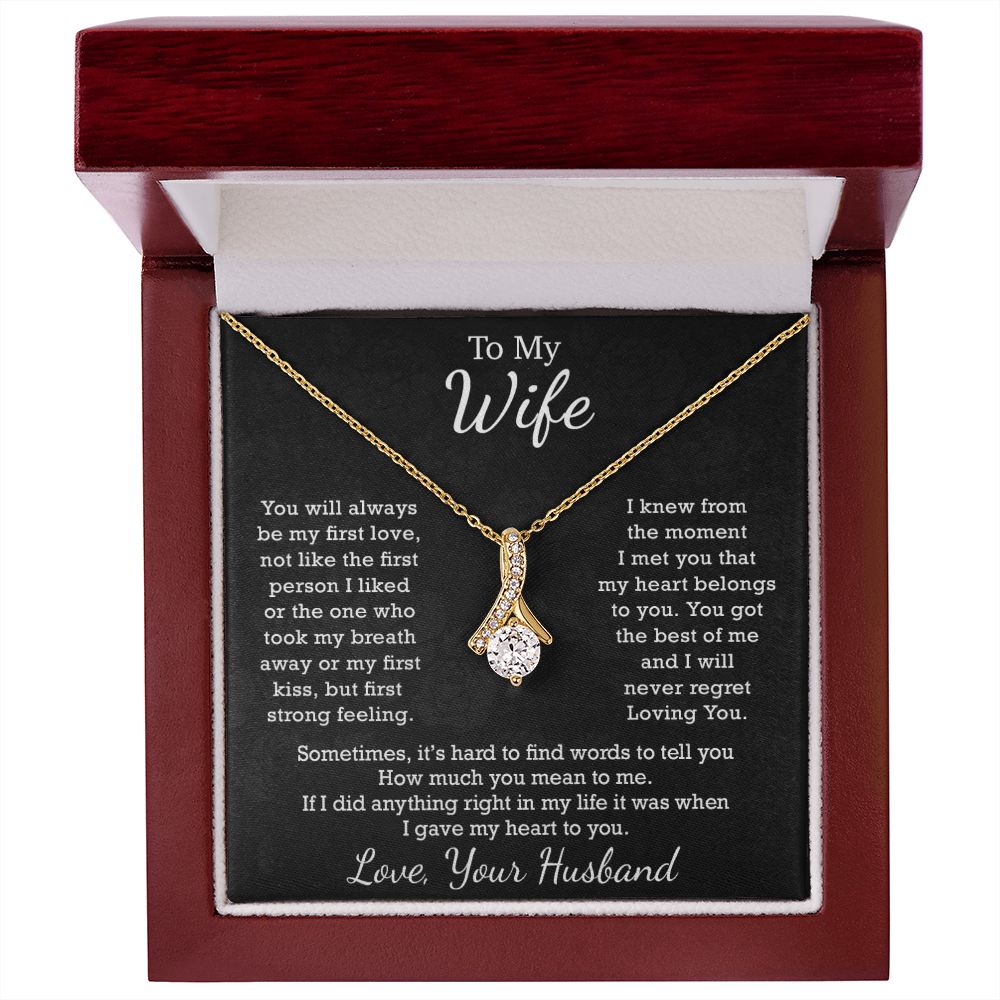 To My Wife Necklace, Gift from Husband, Gift for Wife Birthday, Anniversary Gift