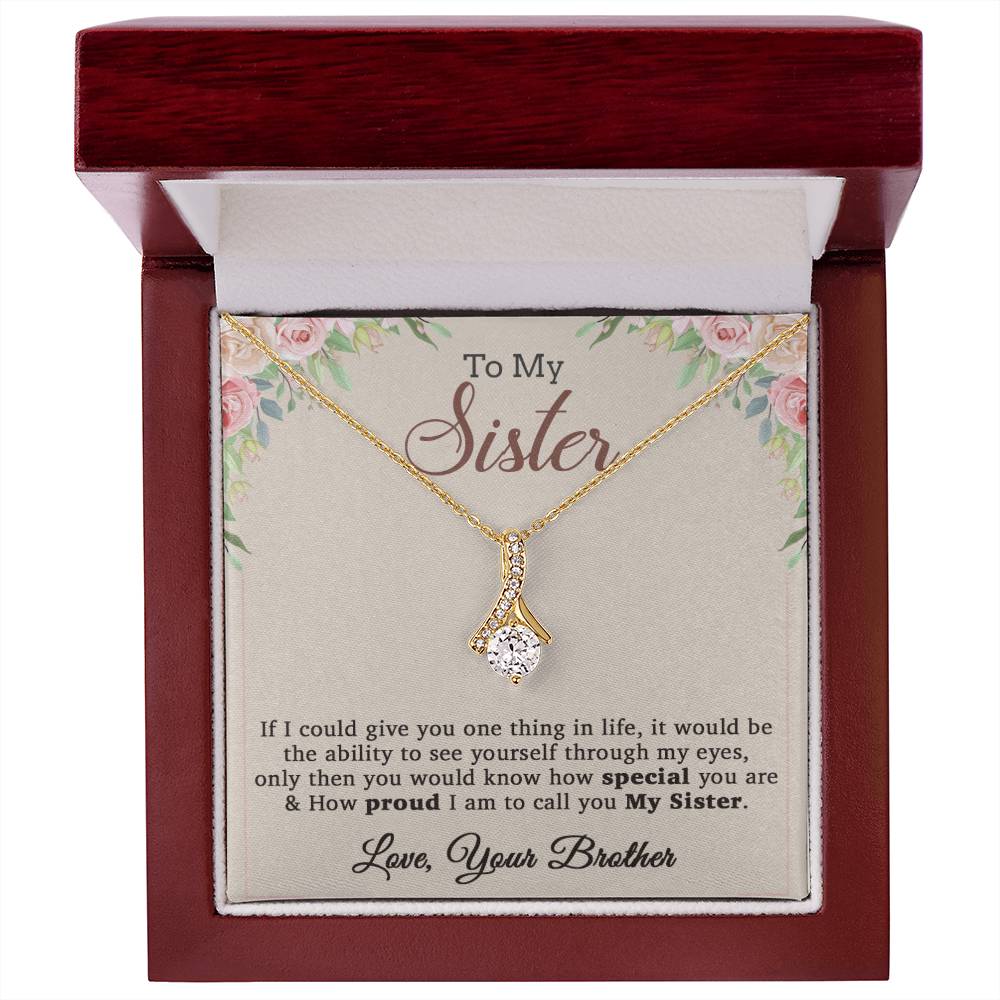 To My Sister Necklace, Brother to Sister, Birthday gift For Sister from Brother 7_12