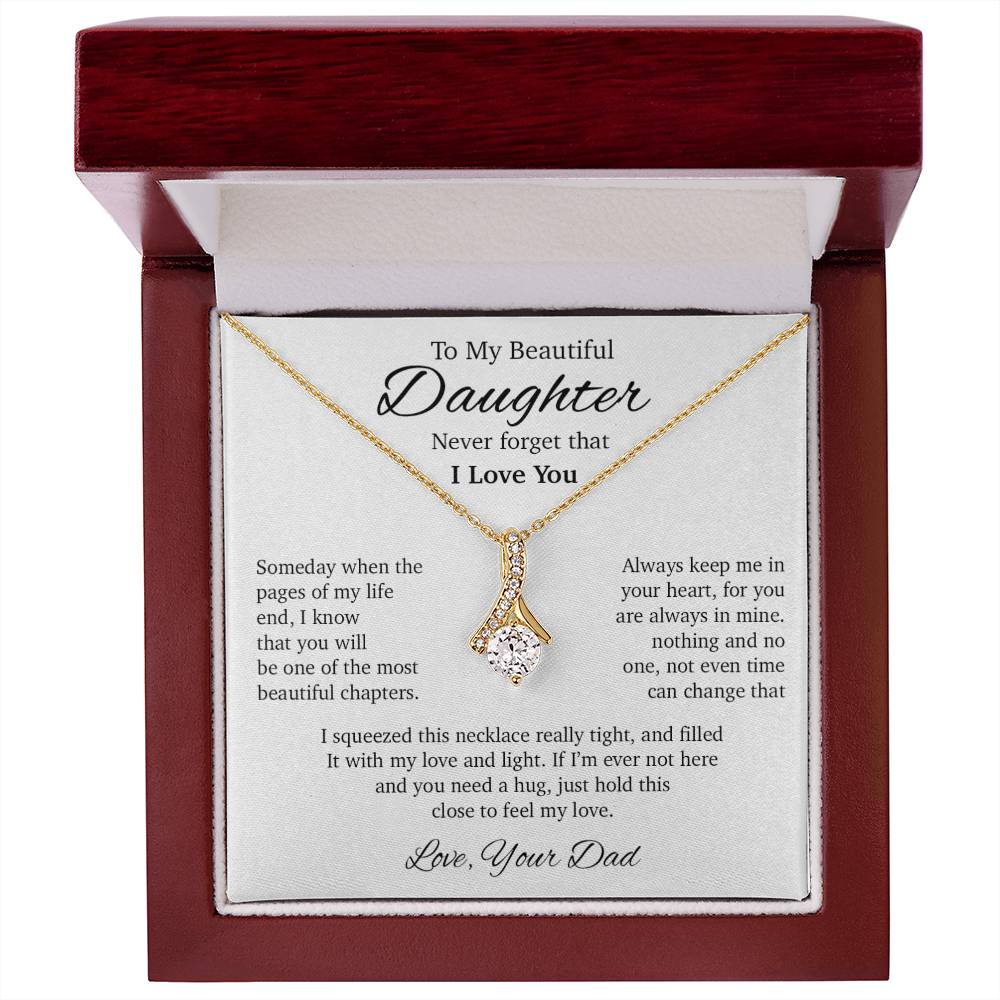 To My Daughter Necklace, Daughter Gift, Gift From Dad, Gift For Her_1