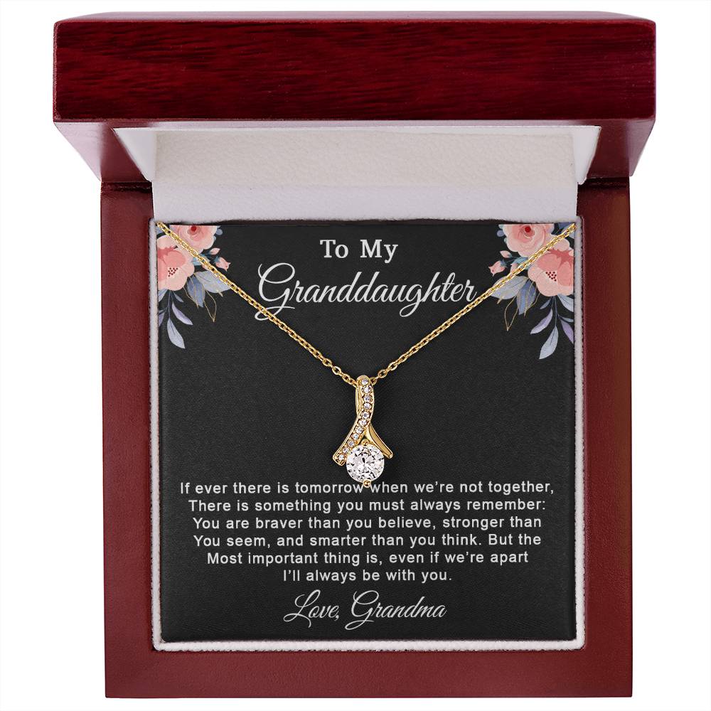 To My Granddaughter Necklace, Granddaughter Gifts From Grandma and Grandpa