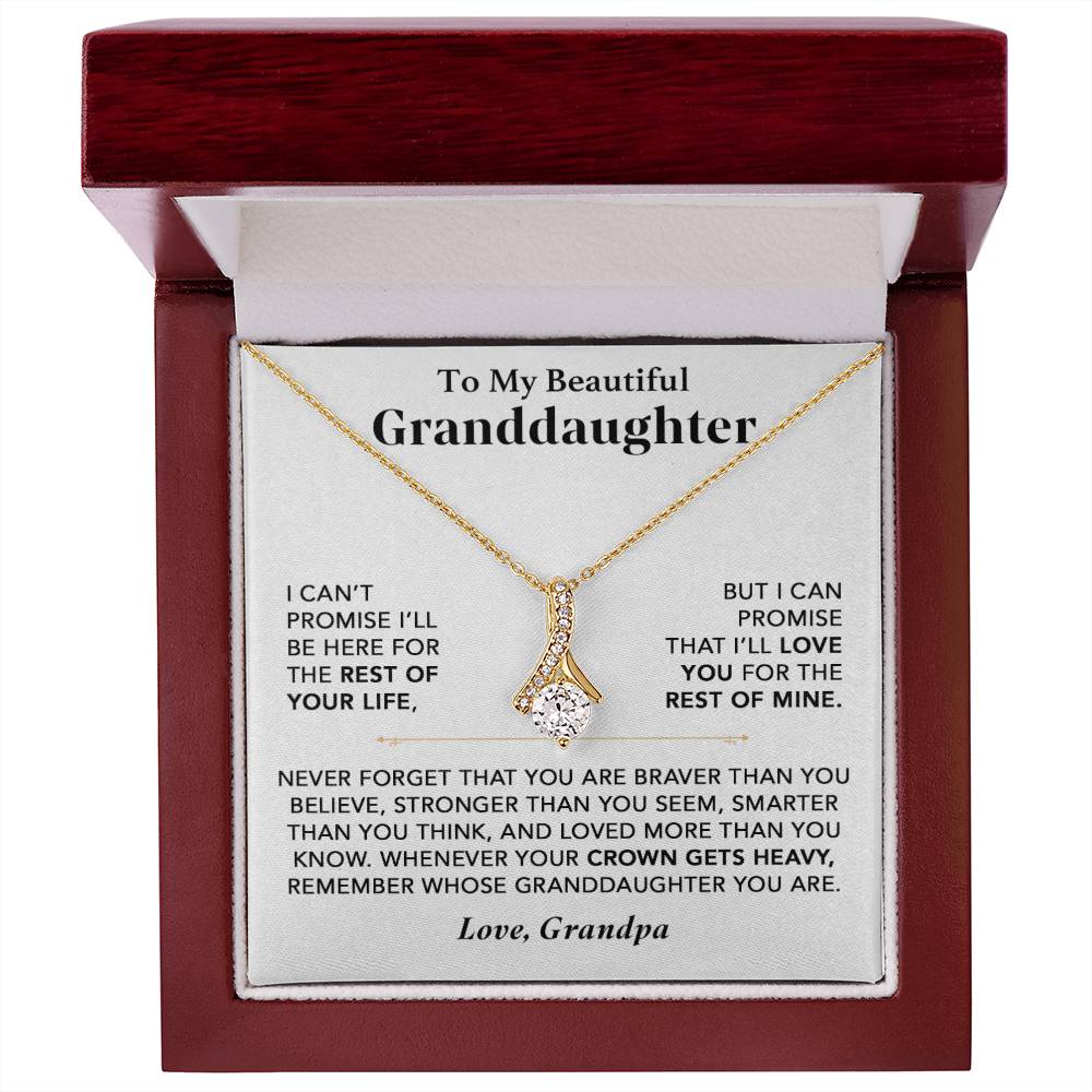 To My Granddaughter Necklace, Granddaughter Gift from Grandma, Gift from Grandpa