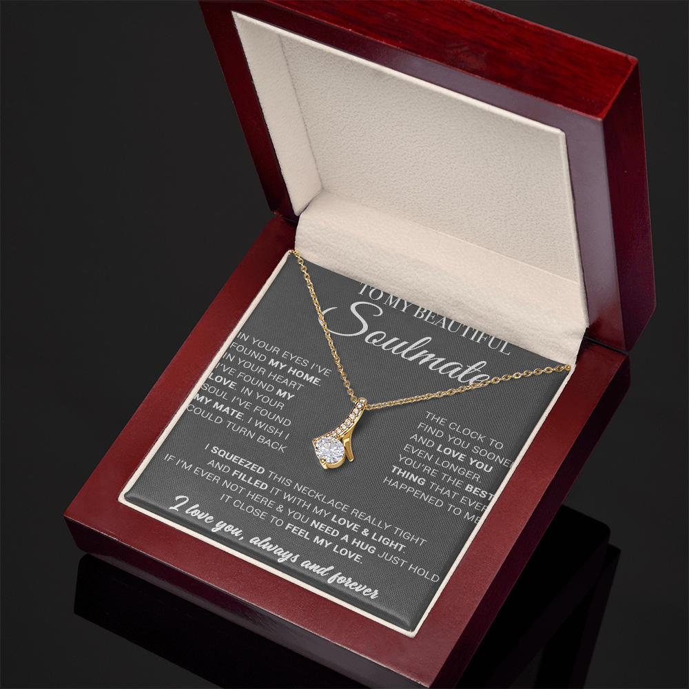 To My Soulmate Necklace, Gift For Wife Girlfriend From Husband, Valentines Day