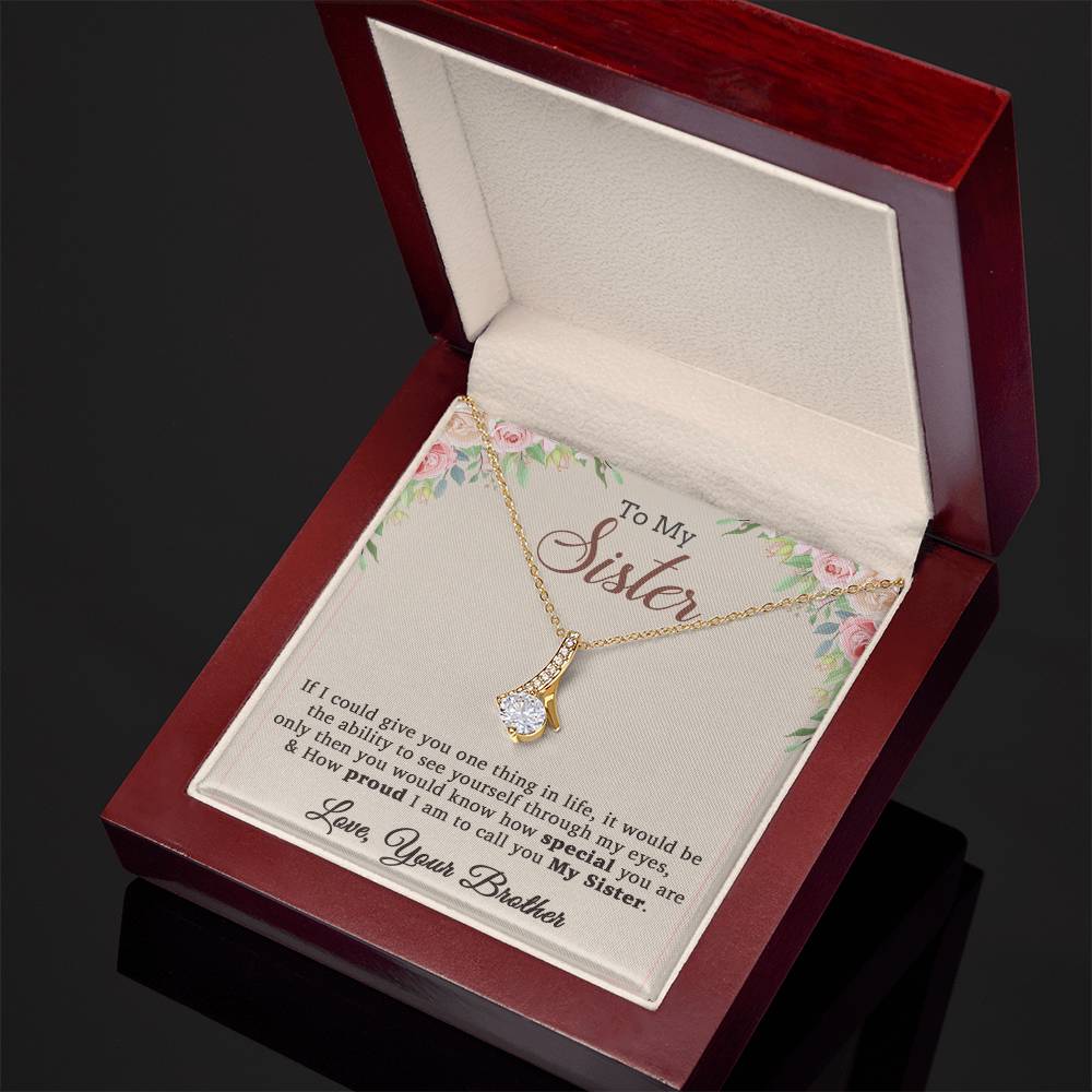 To My Sister Necklace, Brother to Sister, Birthday gift For Sister from Brother 7_12