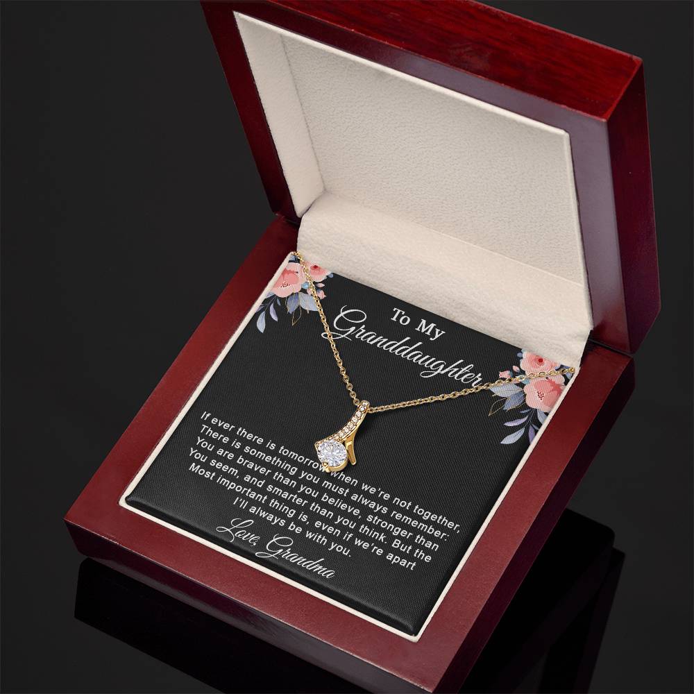To My Granddaughter Necklace, Granddaughter Gifts From Grandma and Grandpa