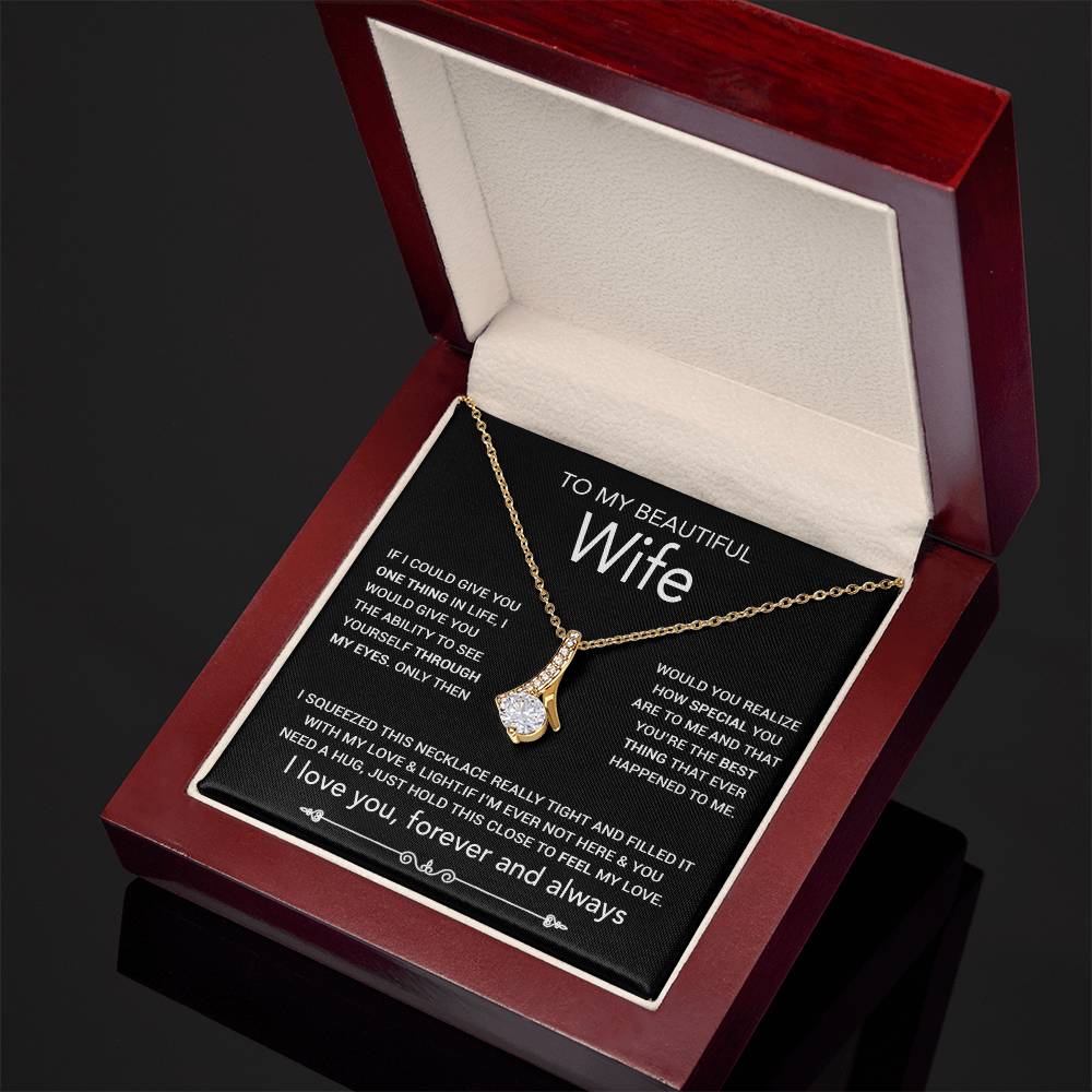 To My Wife Necklace, Christmas Gifts For Women, Anniversary Gift For Wife 8_10_Black
