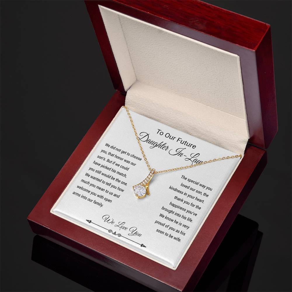 To Our Future Daughter In Law Necklace, Daughter In Law Into Family, Wedding