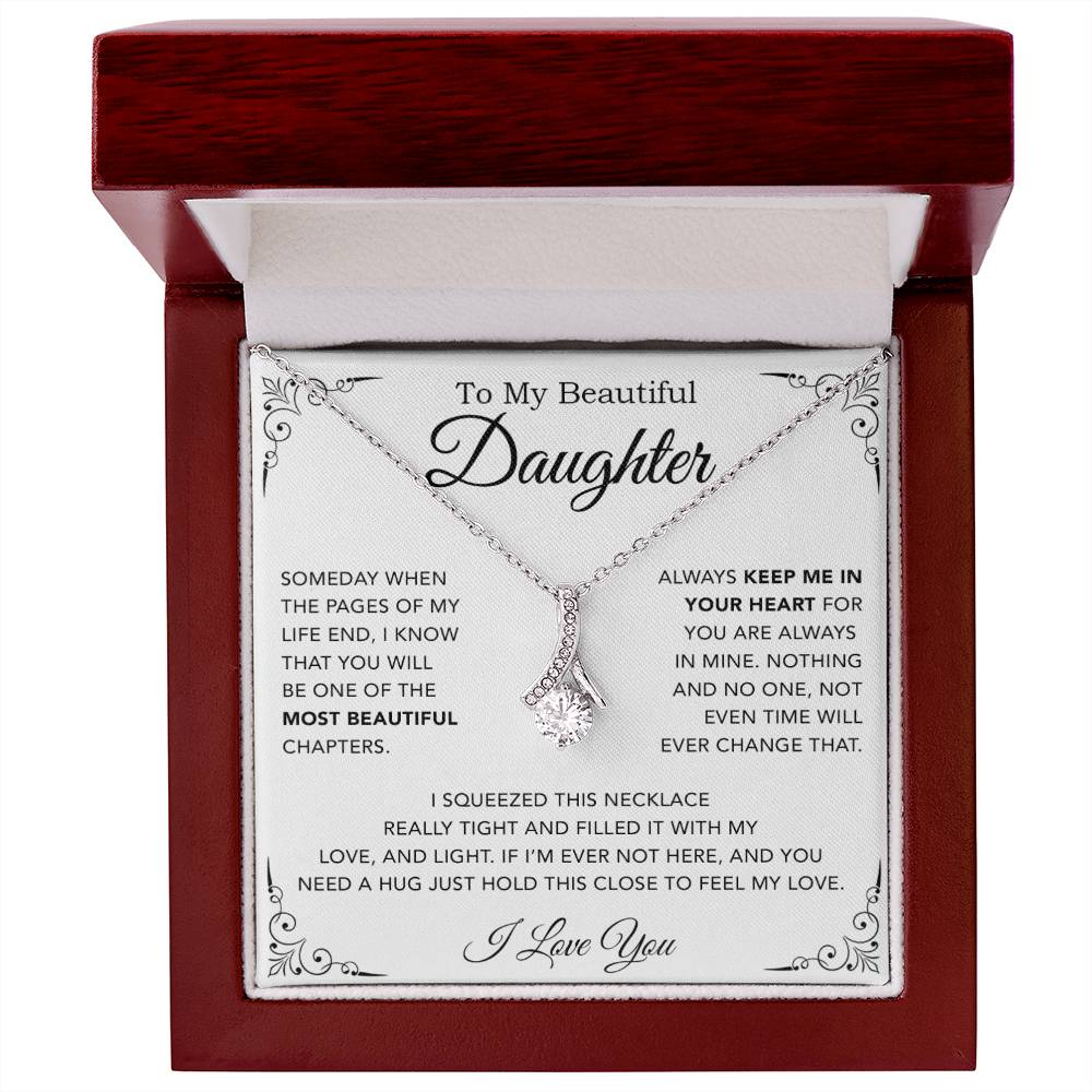 To My Daughter Necklace, Gift from Mother Father Daughter, Christmas Gift