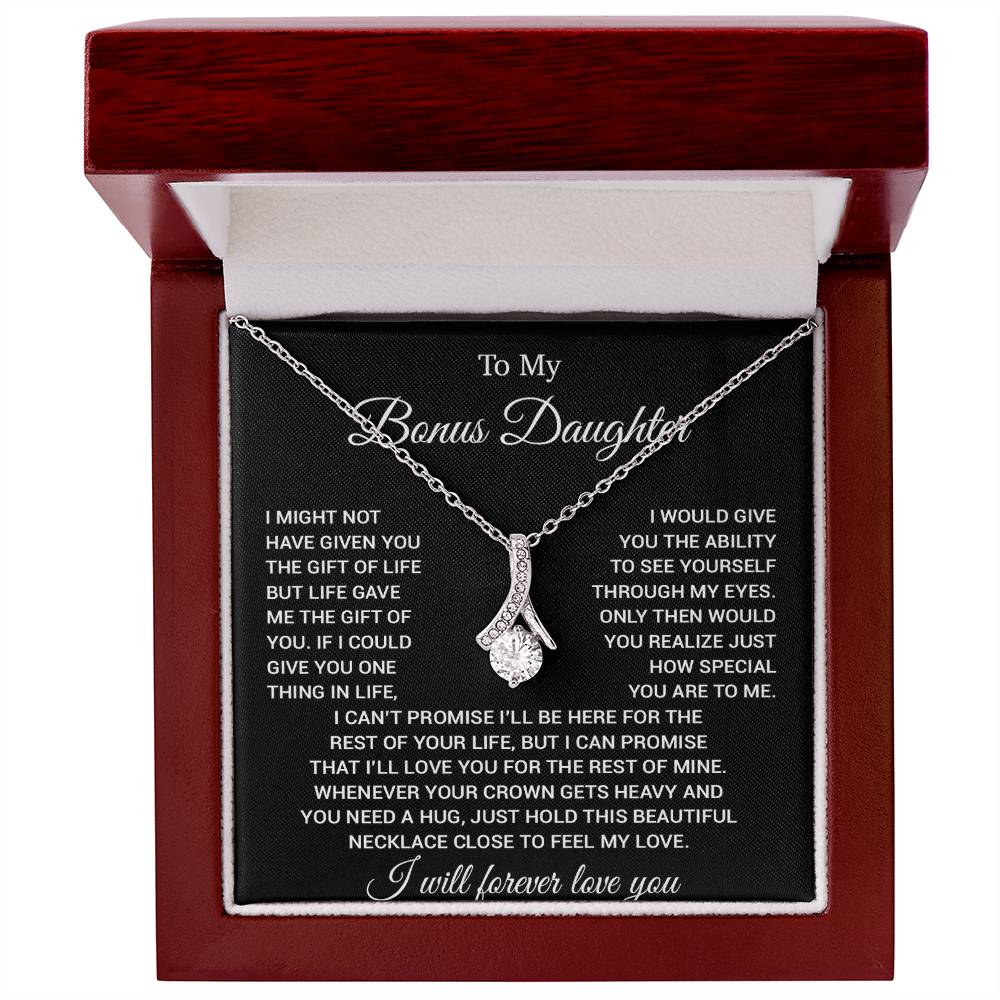 To My Bonus Daughter Necklace, Gift for Bonus Daughter, Step Daughter Birthday 23_11