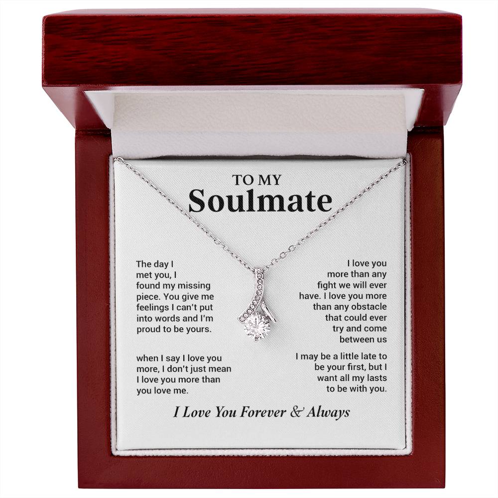 To My Soulmate Necklace, Gift for Wife, Girlfriend, Anniversary Gift, Christmas