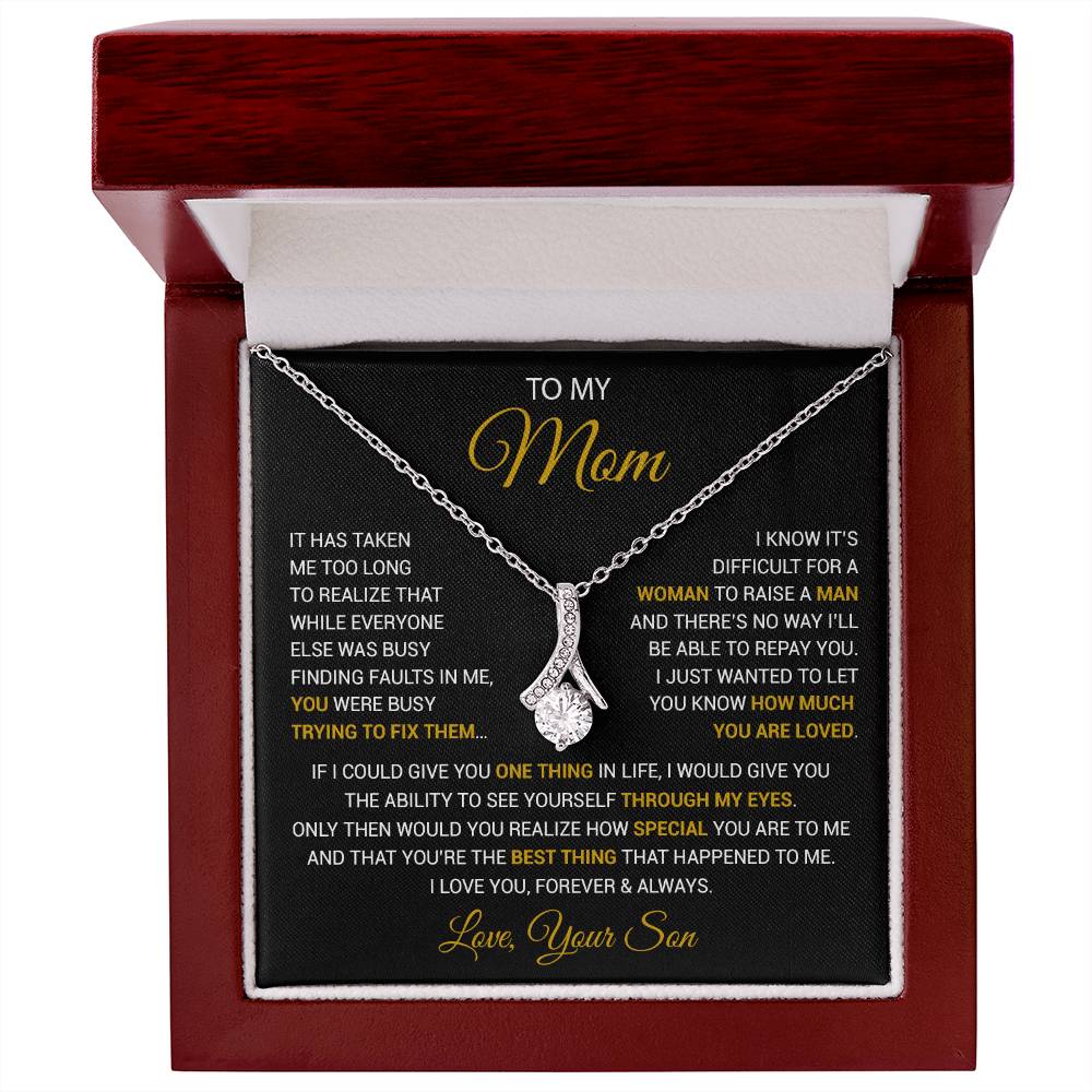 To My Mom Necklace, Mama, Gift From Son For Birthday, Mother 's Day Gift