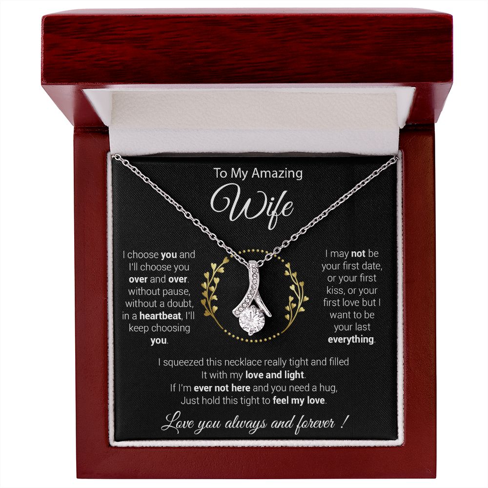To My Wife Necklace, Mother's Day Gift from Husband, Wife Birthday Gift