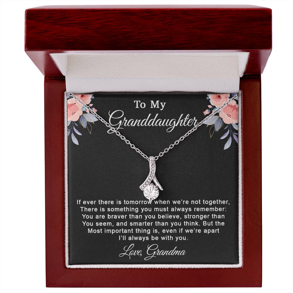 To My Granddaughter Necklace, Granddaughter Gifts From Grandma and Grandpa