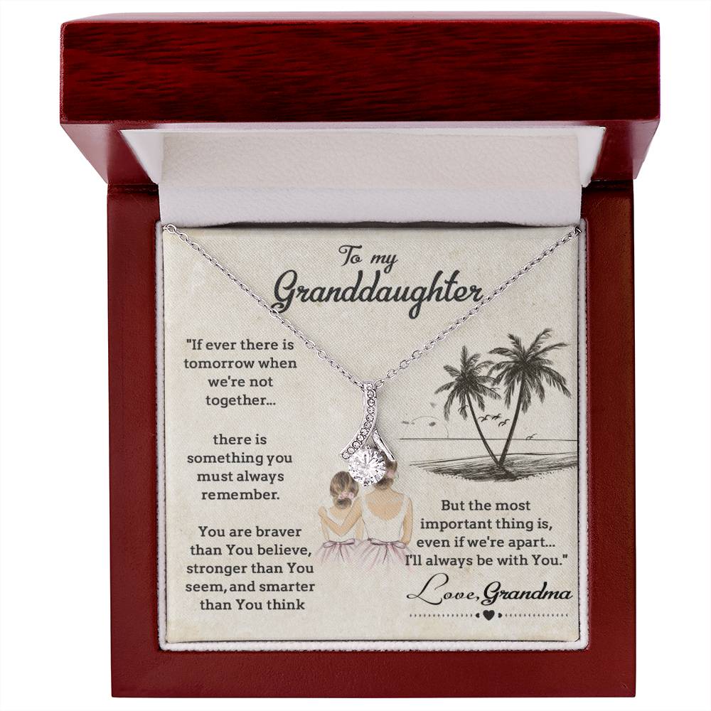To My Granddaughter, Gift for Granddaughter from Grandma, Granddaughter Necklace